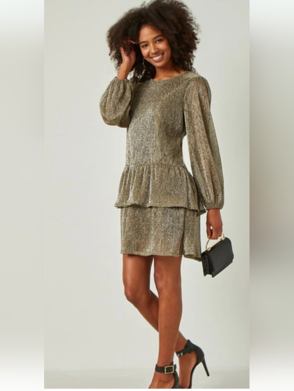 NWT Hayden Los Angeles Silver Sparkle Dress Size 1XL